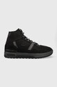 Lacoste sneakersy T-Clip Winter Mid skóra zamszowa czarny 44SMA0065.237