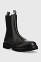 Karl Lagerfeld ghete chelsea de piele Troupe Mens KL11880.000 negru AW22