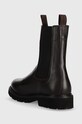 Încălțăminte Karl Lagerfeld ghete chelsea de piele Troupe Mens KL11880.044 maro