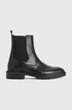 AllSaints stivaletti chelsea in pelle Melos Chelsea pelle fiore nero MZ001Z