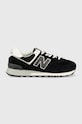 New Balance sneakers din piele plată negru U574BK2