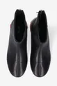 black Raf Simons leather ankle boots