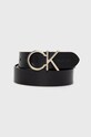 Kožený opasok Calvin Klein Planet friendly čierna K60K609989.9BYY