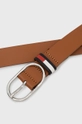 Kožený opasok Tommy Jeans Oval 3.0 Belt hnedá