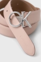 Kožený opasok Calvin Klein ružová