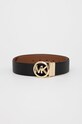 Αναστρέψιμη δερμάτινη ζώνη MICHAEL Michael Kors μαύρο 558285