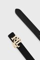 Lauren Ralph Lauren pasek skórzany dwustronny 412883716001 czarny AW22