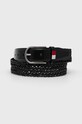Δερμάτινη ζώνη Tommy Hilfiger Business Braided 3.5 μαύρο AM0AM09415.9BYY