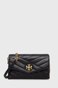 Tory Burch torebka skórzana Kira Chevron skóra licowa czarny 90343.001