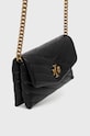 Tory Burch torebka skórzana Kira Chevron 90343.001 czarny AW22