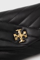 Tory Burch torebka skórzana Kira Chevron czarny 90343.001