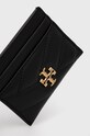 Tory Burch carcasa din piele 90345.001 negru AW22