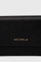 Coccinelle portofel de piele negru E2.MW5.11.66.01