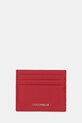 Coccinelle etui na karty skórzane czerwony E2.MW5.12.95.01