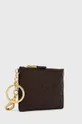 Шкіряний гаманець Lauren Ralph Lauren коричневий