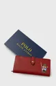 κόκκινο Δερμάτινο πορτοφόλι Polo Ralph Lauren