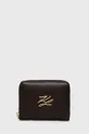 hnedá Kožená peňaženka Karl Lagerfeld Dámsky