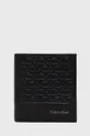 μαύρο Δερμάτινο πορτοφόλι Calvin Klein Ανδρικά