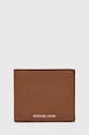 Michael Kors portfel skórzany skóra licowa brązowy 39S0LHDF1L