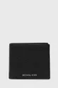 čierna Kožená peňaženka Michael Kors Pánsky