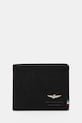 Aeronautica Militare portfel skórzany skóra licowa czarny AM101
