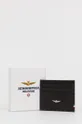 коричневий Шкіряний чохол на банківські карти Aeronautica Militare