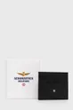 μαύρο Δερμάτινη θήκη για κάρτες Aeronautica Militare
