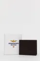 hnedá Kožená peňaženka Aeronautica Militare