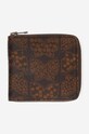 Needles wallet Needles Single Wallet Papillon faux grain leather brown LQ063.BROWN