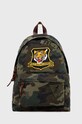 Bavlněný batoh Polo Ralph Lauren vzorovaný zelená 405877073001