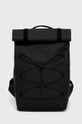 črna Nahrbtnik Rains 13640 Velcro Rolltop Backpack Unisex