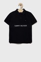 Βαμβακερό μπλουζάκι πόλο Tommy Hilfiger βαμβάκι σκούρο μπλε KB0KB07501.9BYY