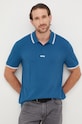 BOSS polo bawełniane BOSS ORANGE 50468843 niebieski 50468843