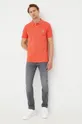 Βαμβακερό μπλουζάκι πόλο PS Paul Smith πορτοκαλί
