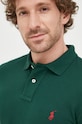 Bavlněné polo tričko Polo Ralph Lauren zelená 710795080018