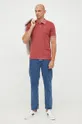 Βαμβακερό μπλουζάκι πόλο Pepe Jeans κόκκινο