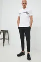 Bavlnené polo tričko Calvin Klein Jeans biela
