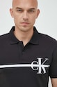 Calvin Klein Jeans polo bawełniane czarny J30J321699.9BYY