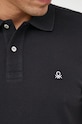 United Colors of Benetton polo bawełniane 3089J3179.100. czarny