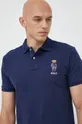 тёмно-синий Хлопковое поло Polo Ralph Lauren