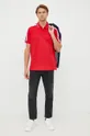 Βαμβακερό μπλουζάκι πόλο Tommy Hilfiger κόκκινο