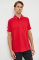 czerwony Tommy Hilfiger polo bawełniane