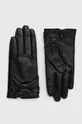 μαύρο Δερμάτινα γάντια Pieces Γυναικεία