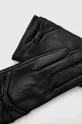Δερμάτινα γάντια Pieces μαύρο