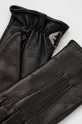 Kožené rukavice Emporio Armani čierna