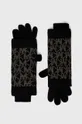 μαύρο Γάντια από μείγμα μαλλιού MICHAEL Michael Kors Γυναικεία