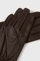 Kožené rukavice Lauren Ralph Lauren hnedá