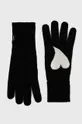 μαύρο Γάντια από μείγμα μαλλιού Moschino Γυναικεία