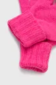 Γάντια από μείγμα μαλλιού United Colors of Benetton μωβ