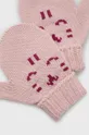 Дитячі рукавички United Colors of Benetton рожевий